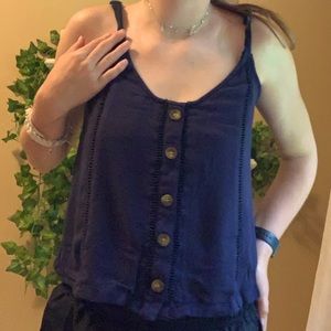 Hollister blue tank SIZE M